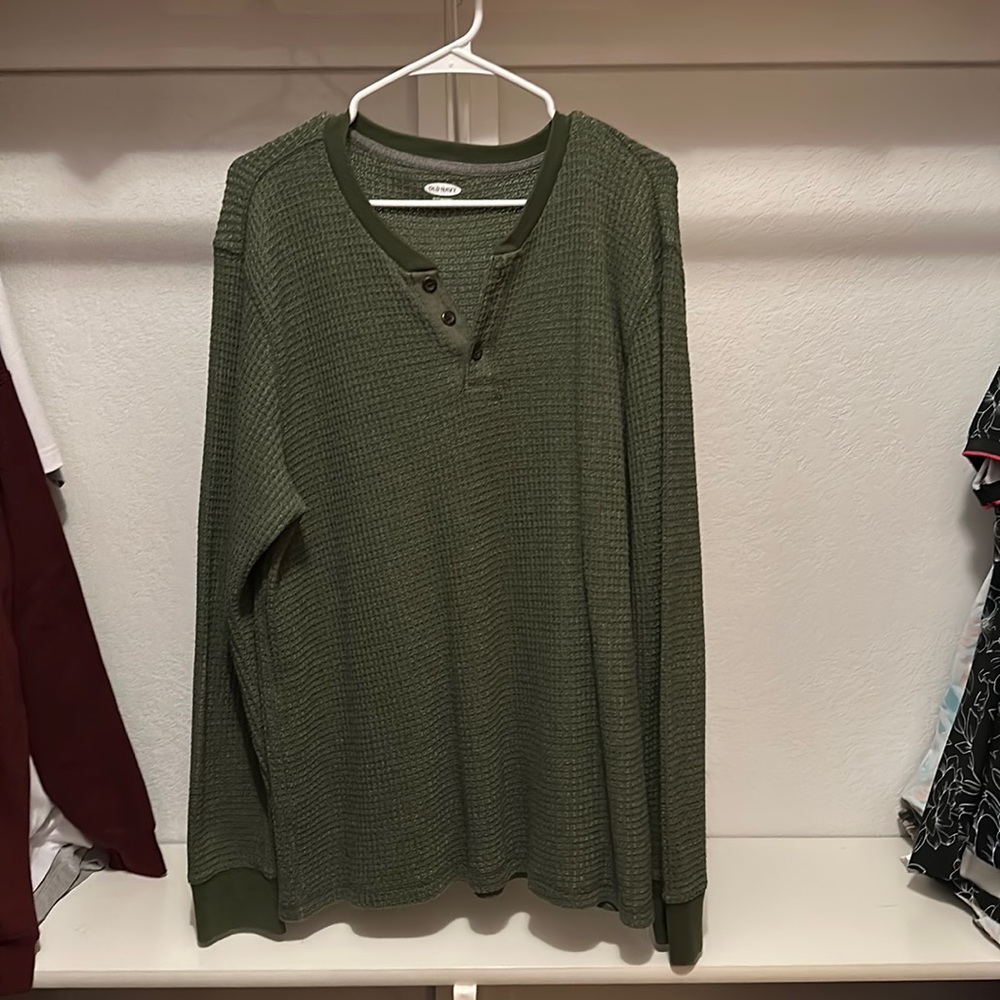 Old Navy Men's XL Dark Green Henley